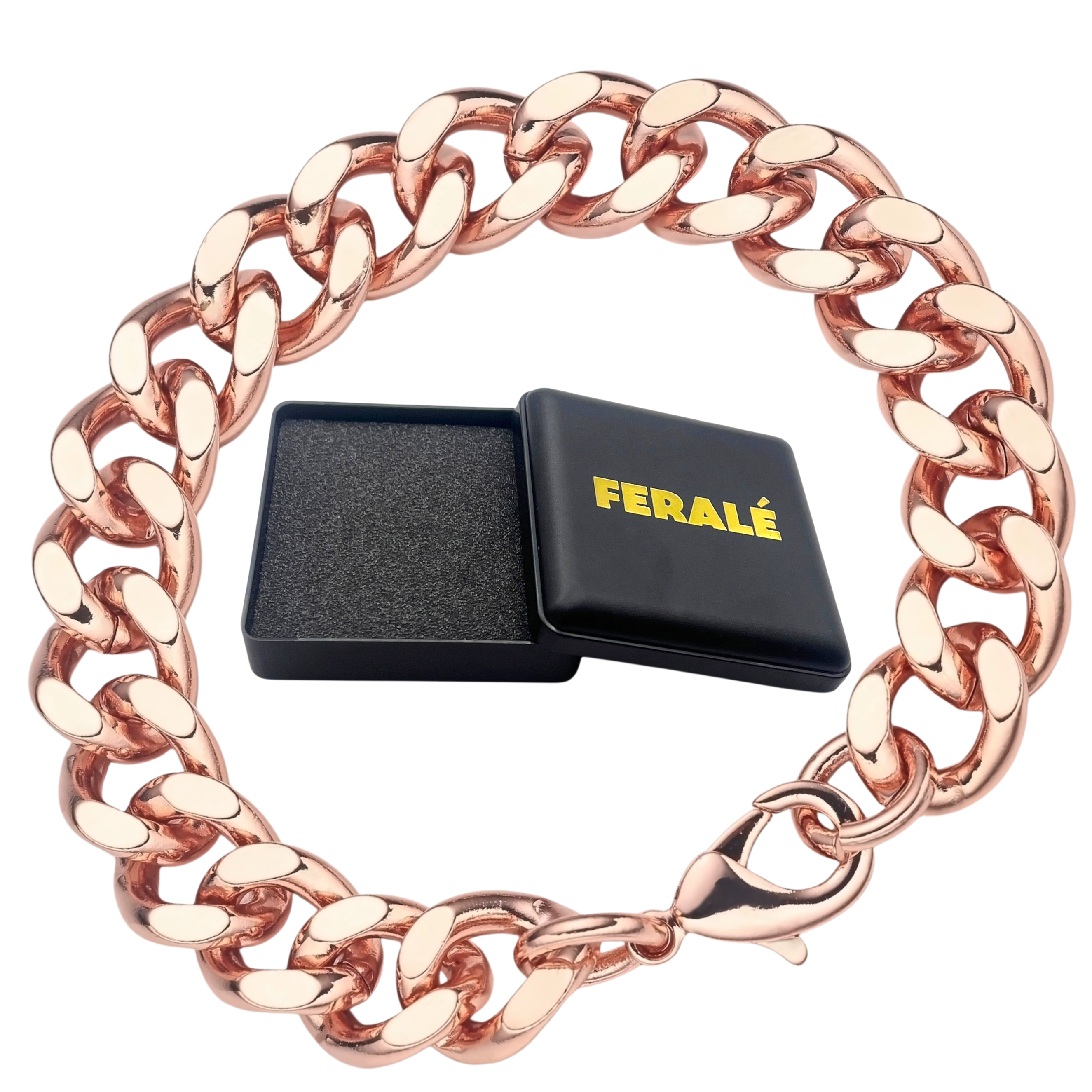Bransoletka Miedziana Cuban Link z Litej Miedzi 99,9% | Damska i Męska | 5–12 mm