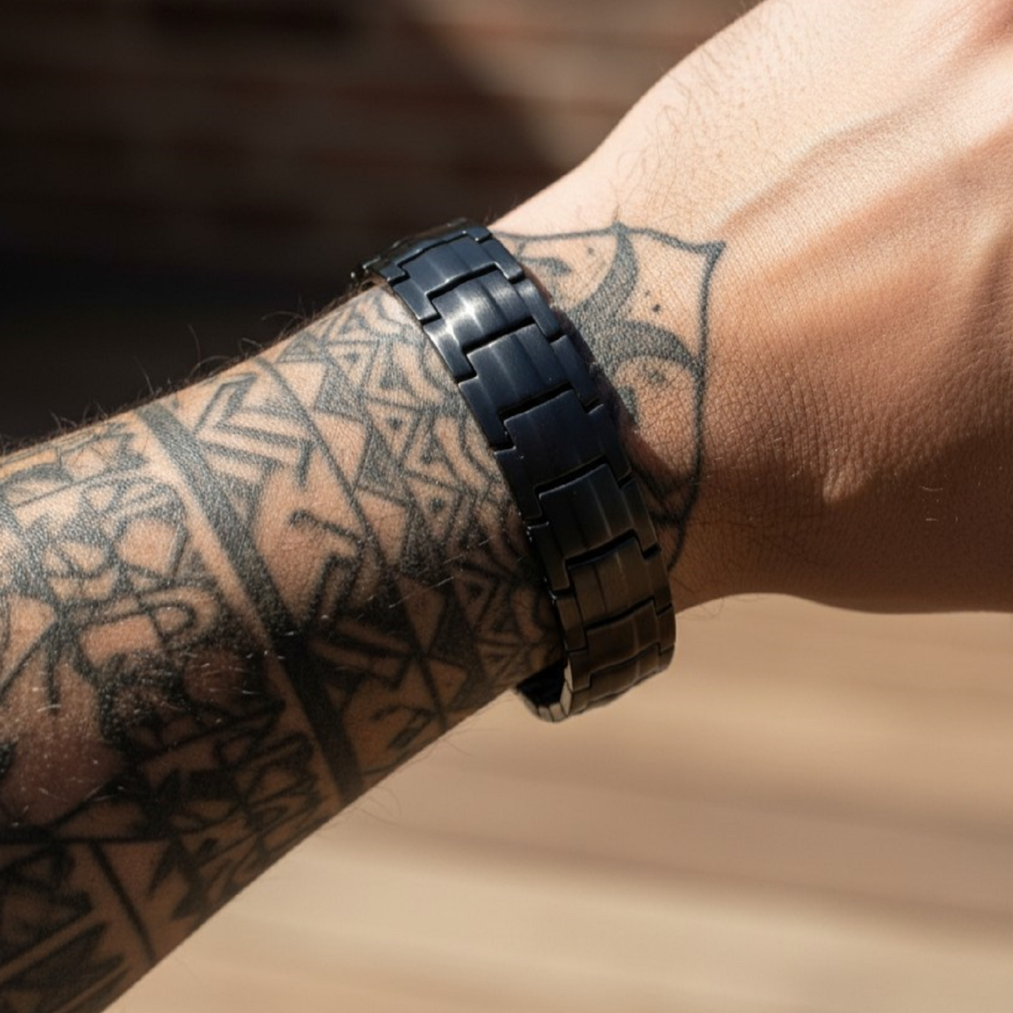 Bransoletka Męska Tytanowa Z Magnesami Zdrowotna