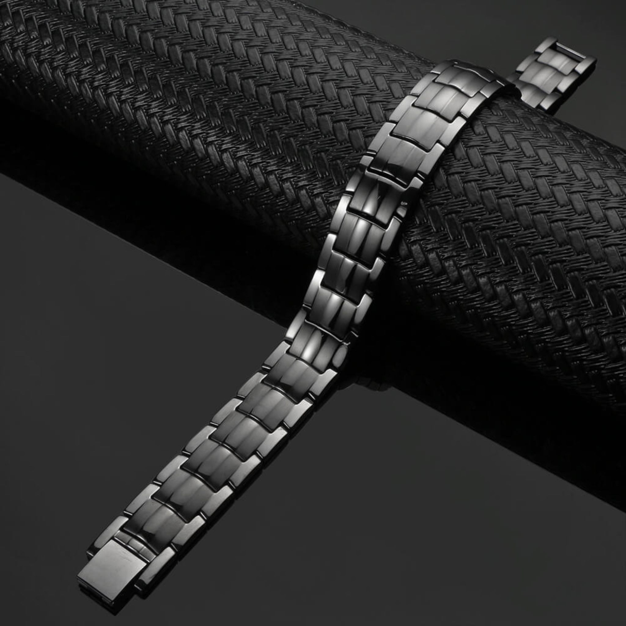 Bransoletka Męska Tytanowa Z Magnesami Zdrowotna